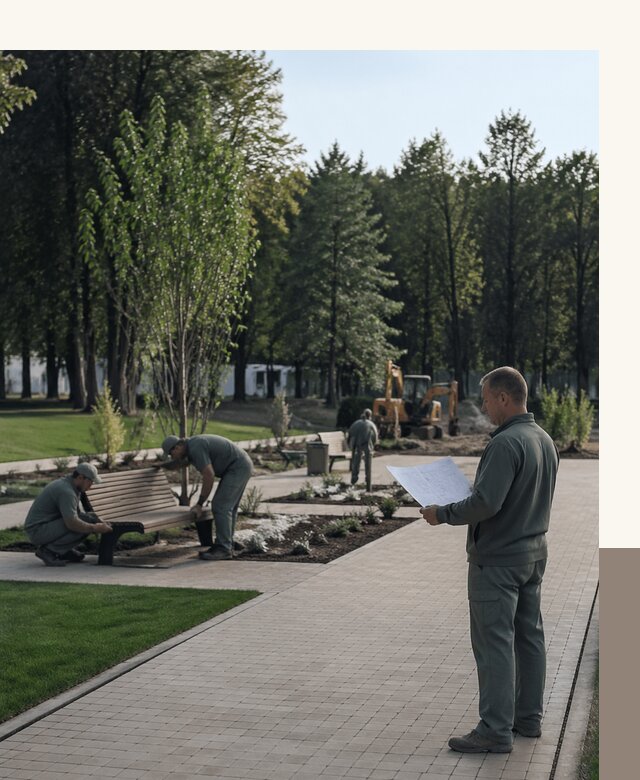 Профессиональное благоустройство парка в Керчи под ключ